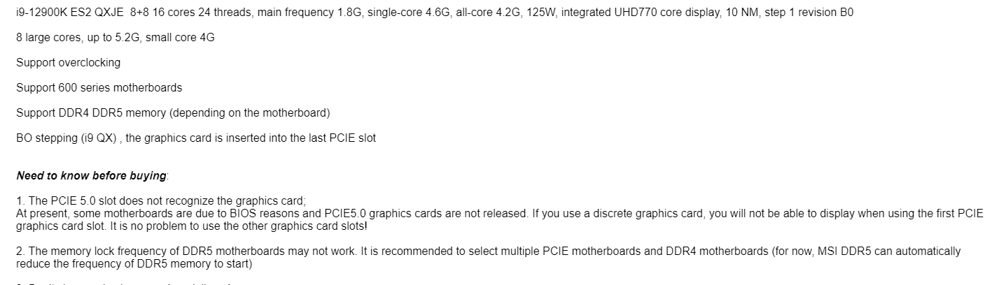 i9-12900k ES QXJE with UHD770 integrated video — Papaya Forum